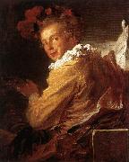 Jean Honore Fragonard Man Playing an Instrument painting